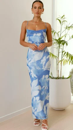 Sweet Acacia Sale Dresses^Ashley Maxi Dress - Blue Floral