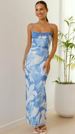 Sweet Acacia Sale Dresses^Ashley Maxi Dress - Blue Floral