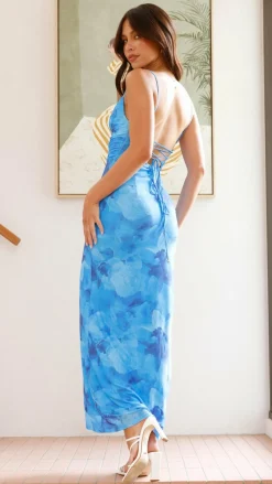 Sweet Acacia Dresses|Maxi^Ashley Maxi Dress - Dark Blue Floral