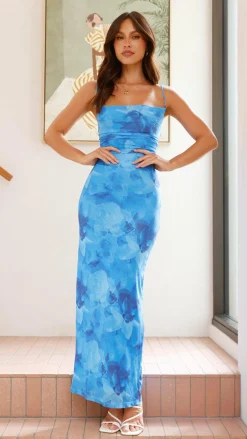 Sweet Acacia Dresses|Maxi^Ashley Maxi Dress - Dark Blue Floral