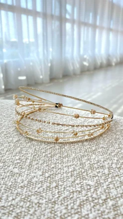 Morgan and Taylor Fascinators|Hair Accessories^Astra Headband - Gold