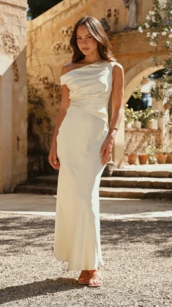 LILYWHYT Mon Cheri|Dresses^Auria Off Shoulder Maxi Dress - Yellow