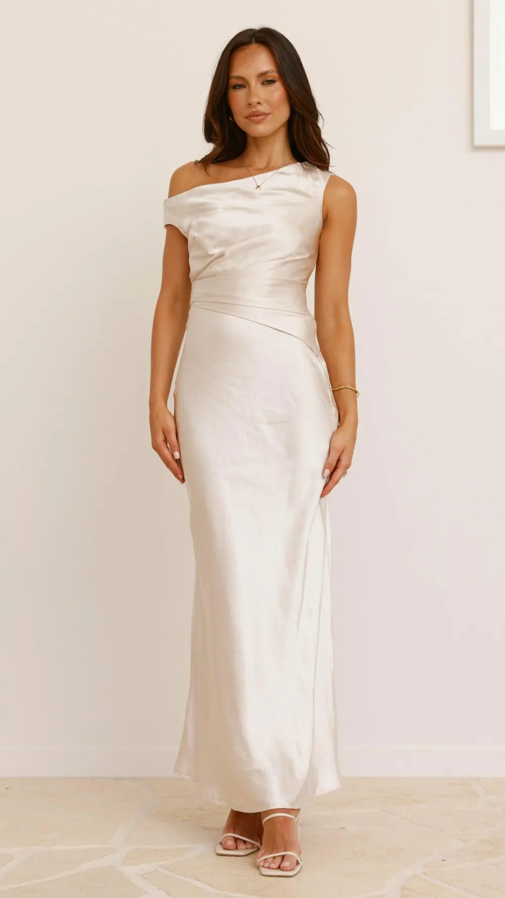 LILYWHYT Mon Cheri|Dresses^Auria Off Shoulder Maxi Dress - Champagne