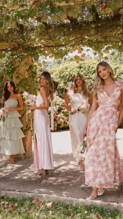 LILYWHYT Mon Cheri|Dresses^Auria Off Shoulder Maxi Dress - Champagne