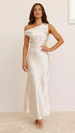LILYWHYT Mon Cheri|Dresses^Auria Off Shoulder Maxi Dress - Champagne