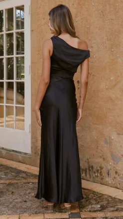 LILYWHYT Mon Cheri|Dresses^Auria Off Shoulder Maxi Dress - Black