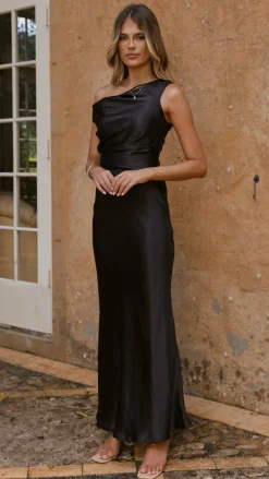 LILYWHYT Mon Cheri|Dresses^Auria Off Shoulder Maxi Dress - Black