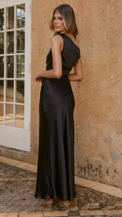 LILYWHYT Mon Cheri|Dresses^Auria Off Shoulder Maxi Dress - Black