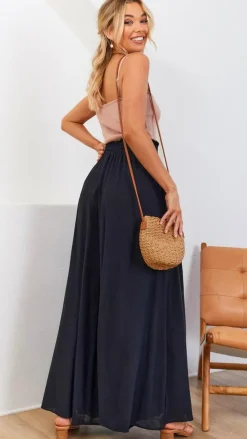 Iris Maxi Bottoms^Avery Wide Leg Pants - Black