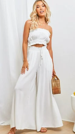 Iris Maxi Bottoms^Avery Wide Leg Pants - White
