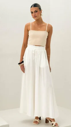 Iris Maxi Bottoms^Avery Wide Leg Pants - White