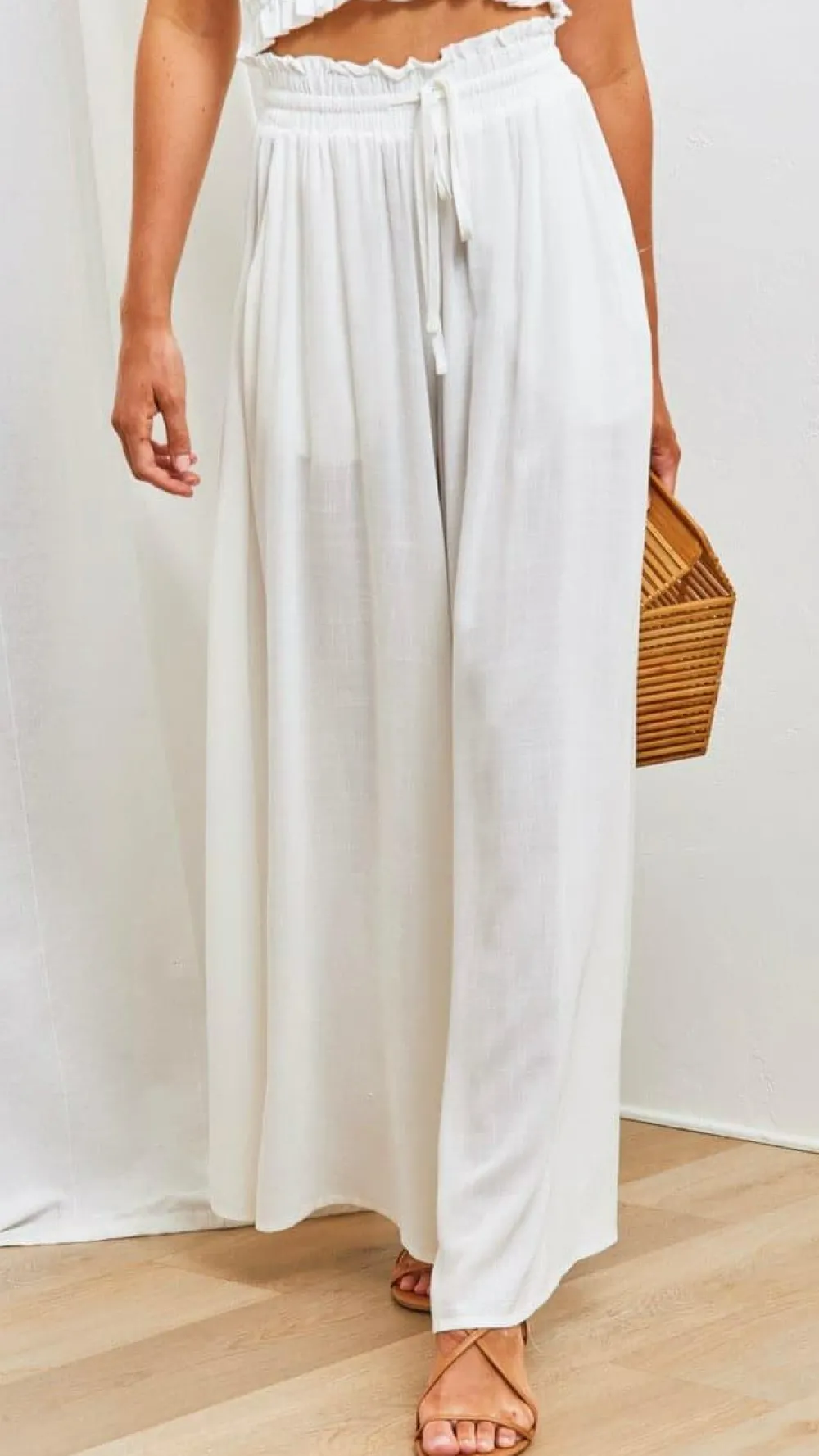 Iris Maxi Bottoms^Avery Wide Leg Pants - White