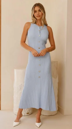 Alive Girl Knit Dresses|Knitwear^Aylah Knit Midi Dress - Blue