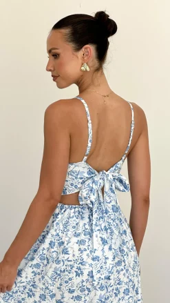 LILYWHYT Dresses|Maxi^Azura Maxi Dress - Blue Floral