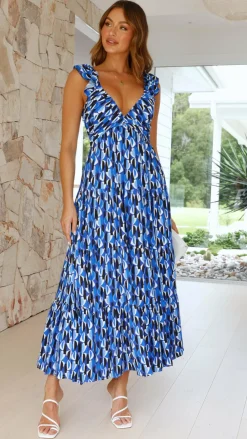 Pink Diamond Sale Dresses^Baka Maxi Dress - Blue Print