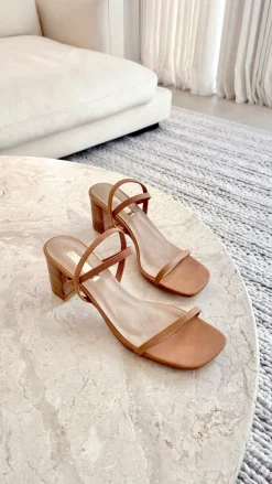 Billini Billini|Heels^Balton Mule Heel - Sugar Brown / Natural