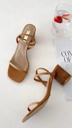 Billini Billini|Heels^Balton Mule Heel - Sugar Brown / Natural