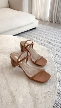Billini Billini|Heels^Balton Mule Heel - Sugar Brown / Natural