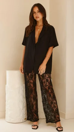 YH AND CO Bottoms^Baxter Pant - Black Lace