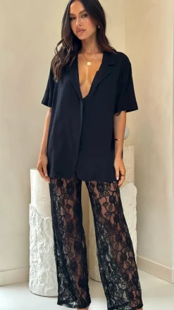 YH AND CO Bottoms^Baxter Pant - Black Lace