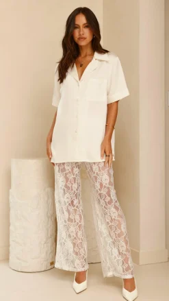 YH AND CO Bottoms^Baxter Pant - White Lace