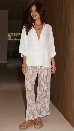 YH AND CO Bottoms^Baxter Pant - White Lace