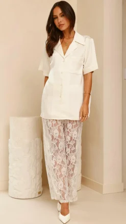 YH AND CO Bottoms^Baxter Pant - White Lace