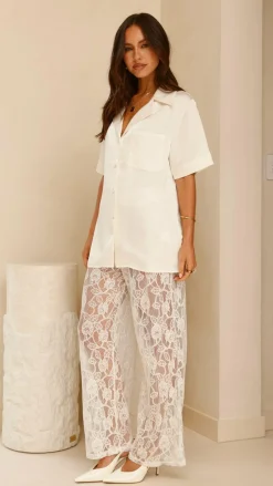YH AND CO Bottoms^Baxter Pant - White Lace