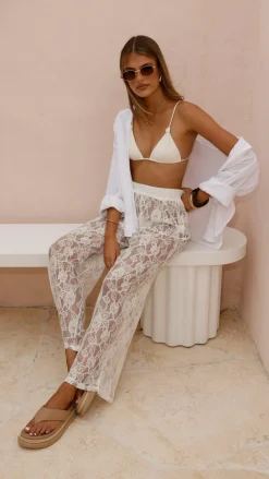YH AND CO Bottoms^Baxter Pant - White Lace