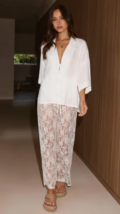 YH AND CO Bottoms^Baxter Pant - White Lace