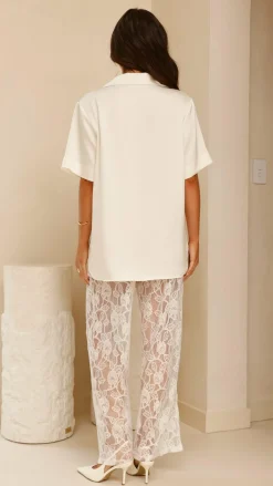 YH AND CO Bottoms^Baxter Pant - White Lace