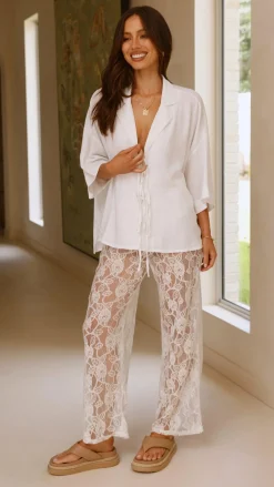 YH AND CO Bottoms^Baxter Pant - White Lace