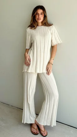Burans Sets|Bottoms^Bayu Knit Pants - Cream