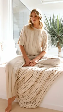 Burans Sets|Bottoms^Bayu Knit Pants - Cream