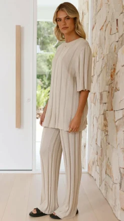 Burans Sets|Bottoms^Bayu Knit Pants - Cream
