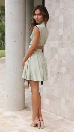 YH AND CO Sale Dresses^Beatrice Mini Dress - Sage
