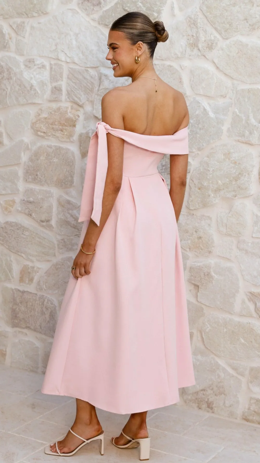 SASHA (BNE) Dresses|Midi^Bentley Off Shoulder Midi Dress - Pink