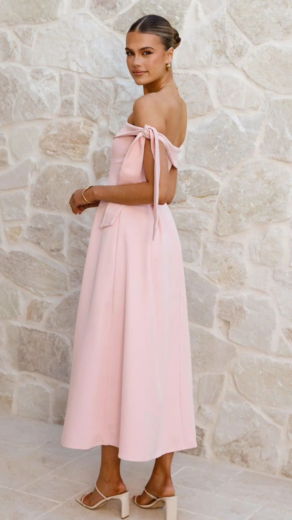 SASHA (BNE) Dresses|Midi^Bentley Off Shoulder Midi Dress - Pink