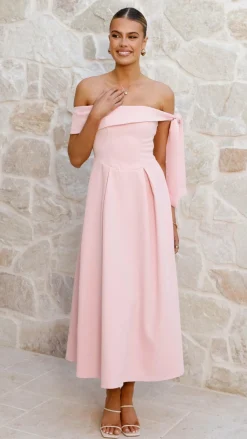 SASHA (BNE) Dresses|Midi^Bentley Off Shoulder Midi Dress - Pink