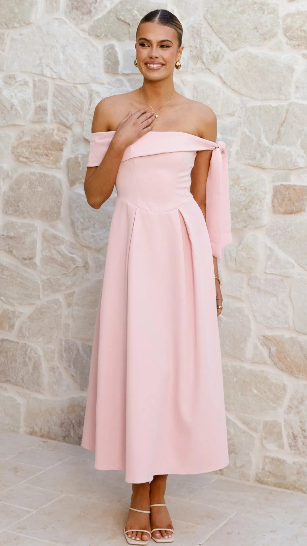 SASHA (BNE) Dresses|Midi^Bentley Off Shoulder Midi Dress - Pink