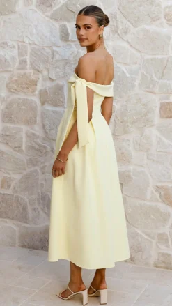 SASHA (BNE) Dresses|Midi^Bentley Off Shoulder Midi Dress - Lemon