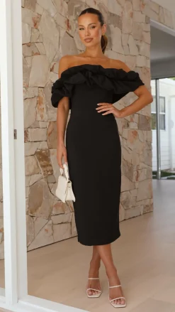 Main St Dresses|Midi^Bernadette Midi Dress - Black
