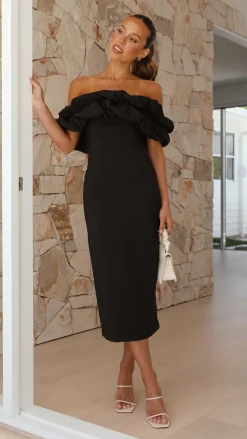 Main St Dresses|Midi^Bernadette Midi Dress - Black