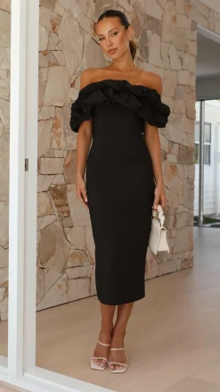 Main St Dresses|Midi^Bernadette Midi Dress - Black