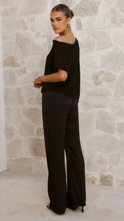 Fashion Allied Tops^Blair Off Shoulder Tee - Black