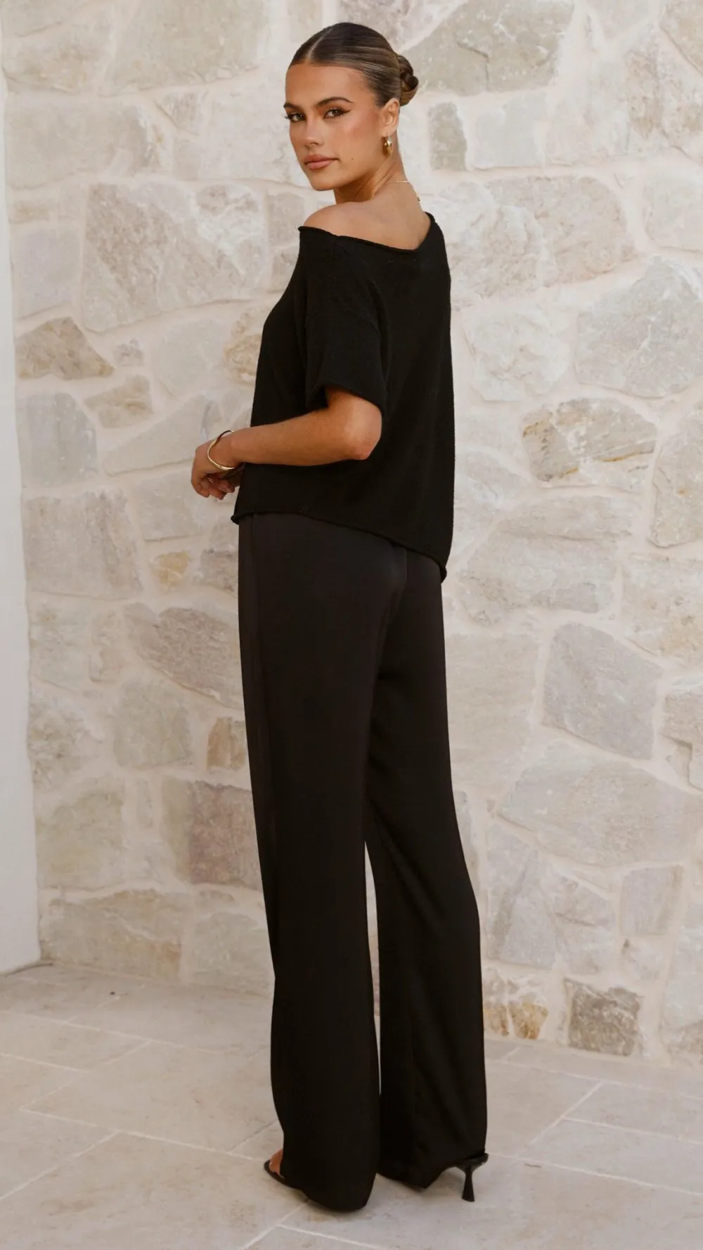 Fashion Allied Tops^Blair Off Shoulder Tee - Black