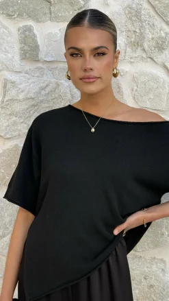 Fashion Allied Tops^Blair Off Shoulder Tee - Black