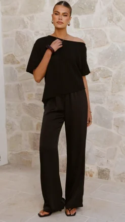 Fashion Allied Tops^Blair Off Shoulder Tee - Black