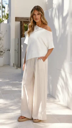 Fashion Allied Tops^Blair Off Shoulder Tee - White