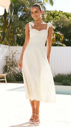 LILYWHYT Sale Dresses|Polo^Blakely Midi Dress - Lemon Floral